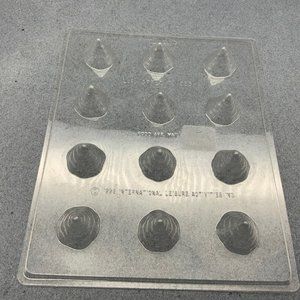 Plastic Candy Craft Mold Christmas Tree Pine 3D Standing Cone Conical